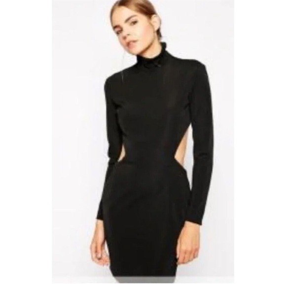 Solace London Women's Black Backless Mini Dress Size 10 Party Cocktail - Picture 3 of 9